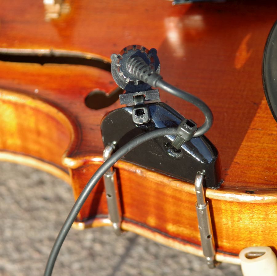 DIY-Mikrofon an Geige