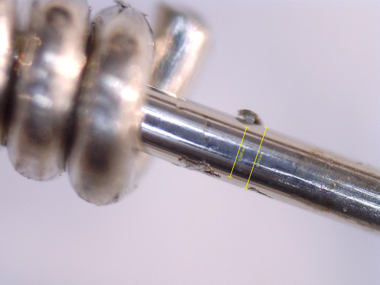 Elixir Optiweb 016 unter dem Mikroskop
