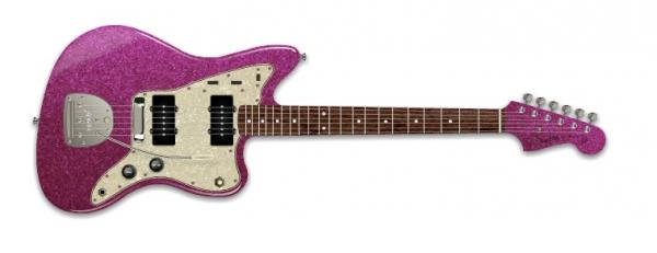 J Mascis, mother of pearl pickguard, black pus + knobs