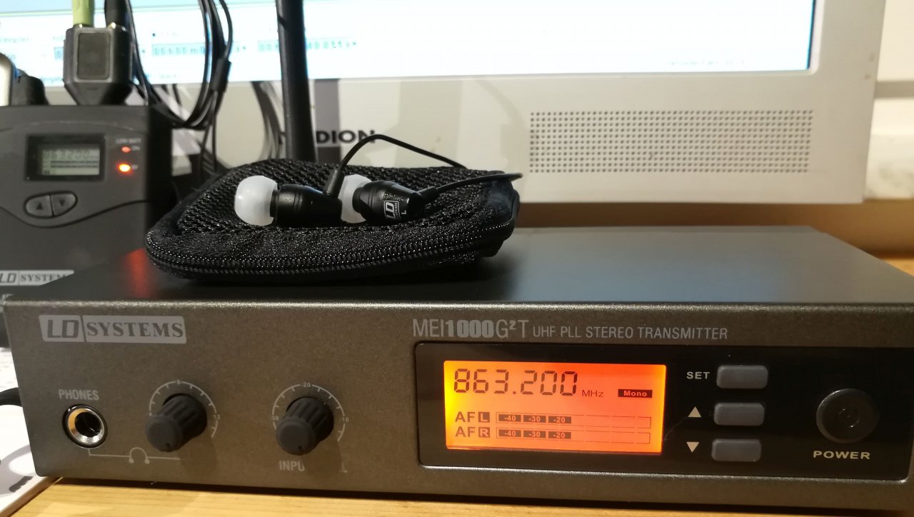LD MEI-1000G2 beim Soundcheck in Mono