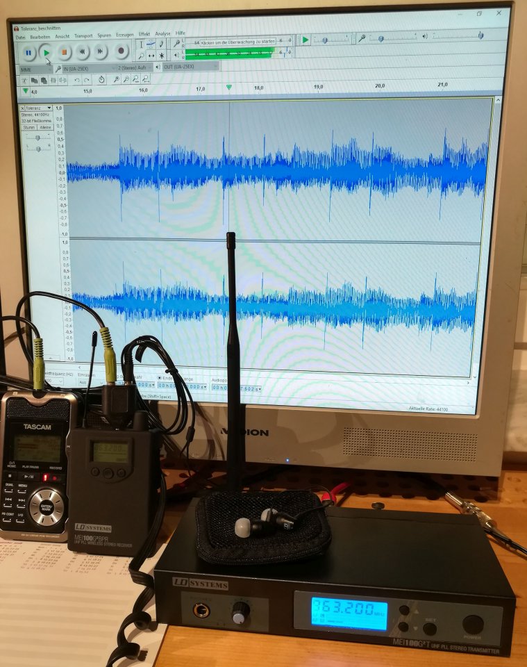 LD MEI-100G2 beim Soundcheck in Mono