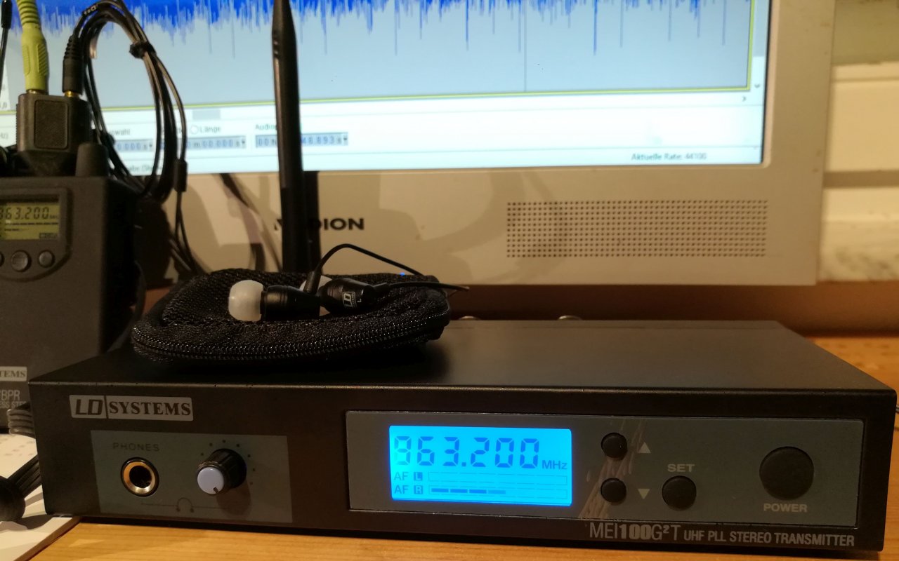 LD MEI-100G2 beim Soundcheck in Mono