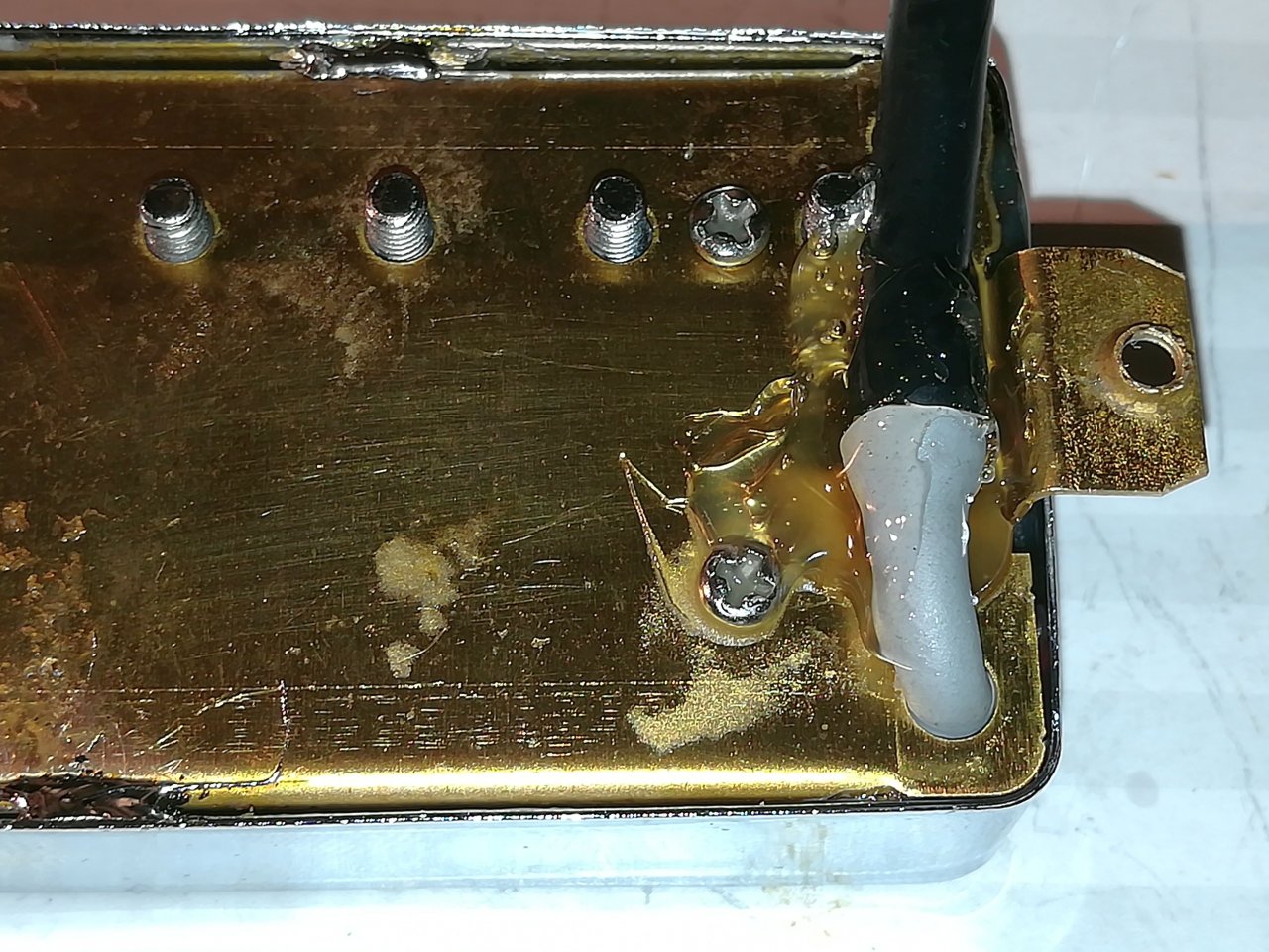 modifizierter Steg-Humbucker mit 5-Draht-Anschluß