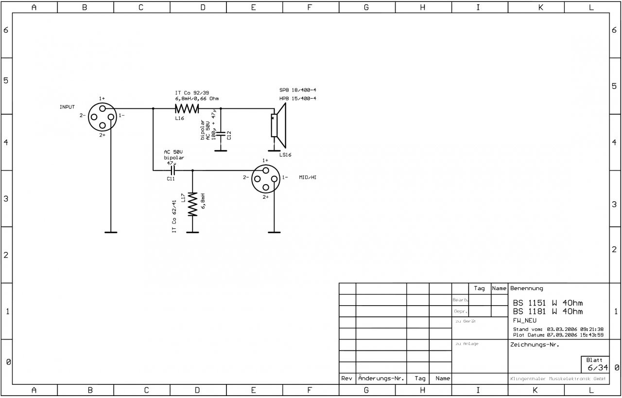 Schaltplan KME BS 1181 W