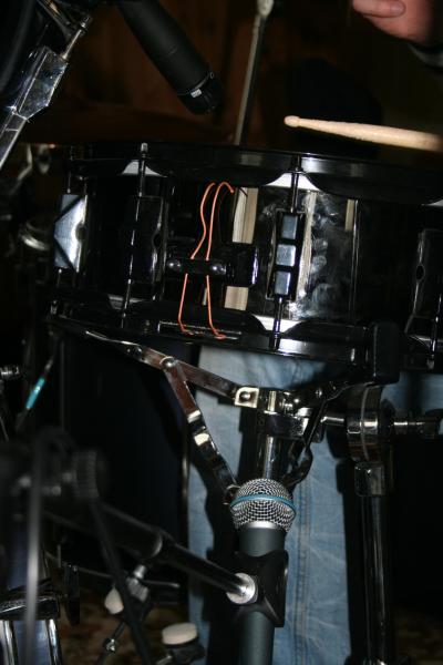 Snare-Abnahme (DAP07 und Shure Beta 58A)