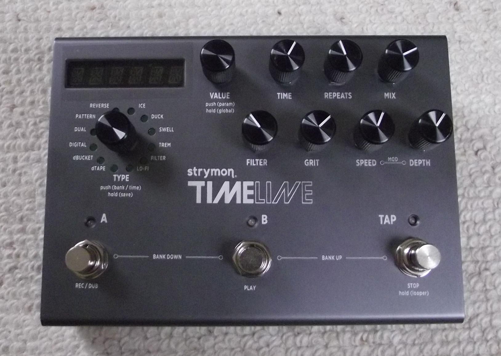 Strymon Timeline, der Hersteller bewirbt es als multidimensionales Delay, unbeschreiblich grandioses Pedal. S11-14098