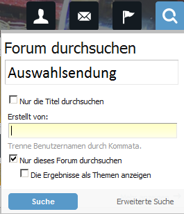 Suche - Blockflötensub - Auswahlsendung