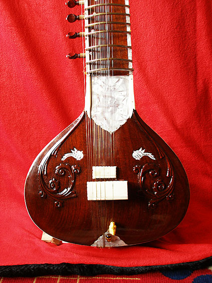 Vilayat Khan Style Sitar Traditionell mit Perlmutteinlagen