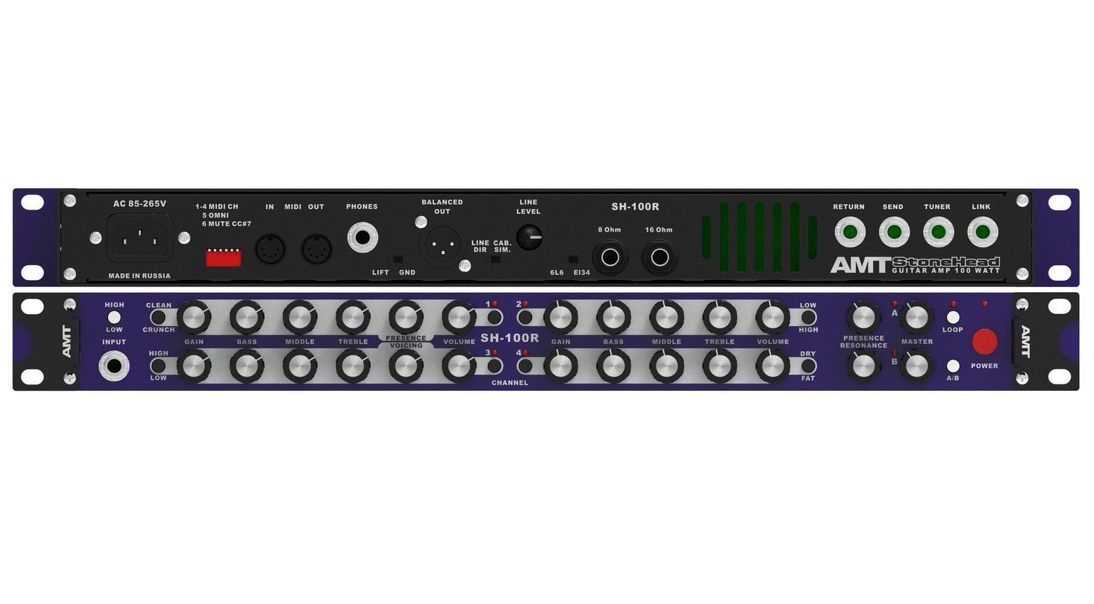 AMT-SH-100R-STonehead-Rack-Amp-Front-Back.jpg