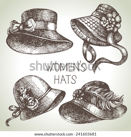 stock-vector-hand-drawn-elegant-vintage-ladies-set-sketch-women-hats-retro-fashion-vector-illustration-241603681.jpg