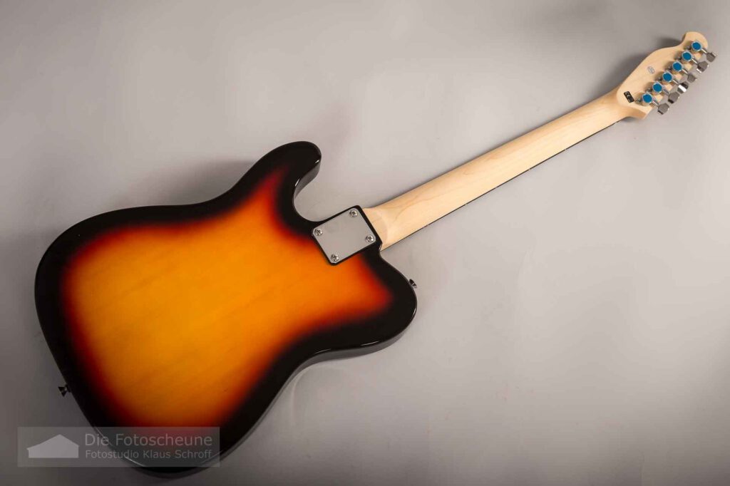 Harley Benton Tele Gitarre in Sunburst Rückseite Harley Benton Tele Gitarre in Sunburst Rückseite