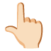 Finger zeigt nach oben: heller Hautton :point_up_2_tone1: 👆🏻