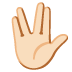 Vulkanischer Gruß: heller Hautton :vulcan_tone1: 🖖🏻
