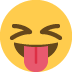 Gesicht mit herausgestreckter Zunge und zusammengekniffenen Augen :stuck_out_tongue_closed_eyes: 😝